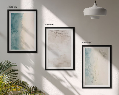 Set di 3 quadri Texture delicate ad acquerello.