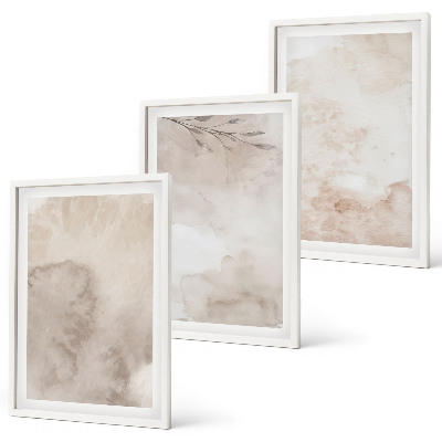 Set di quadri incorniciati Colori ad acquerello boho rovesciati