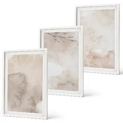 Set di quadri incorniciati con stampa di colori ad acquerello in stile boho