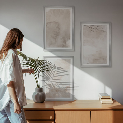 Set di quadri incorniciati Colori ad acquerello boho rovesciati