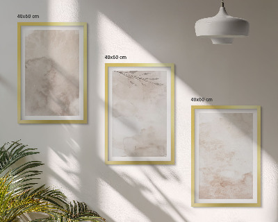 Set di quadri incorniciati Colori ad acquerello boho rovesciati