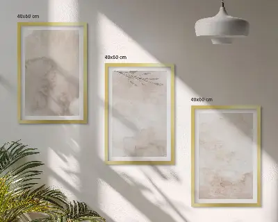 Set di quadri incorniciati con stampa di colori ad acquerello in stile boho