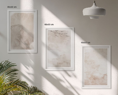 Set di quadri incorniciati Colori ad acquerello boho rovesciati