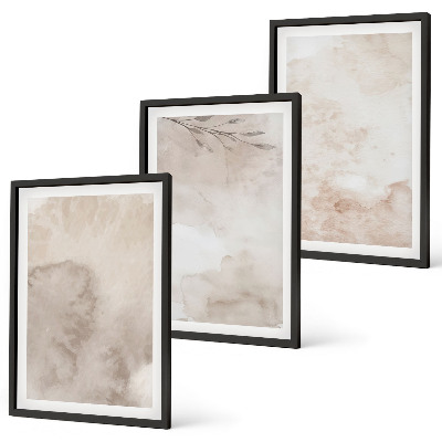 Set di quadri incorniciati Colori ad acquerello boho rovesciati
