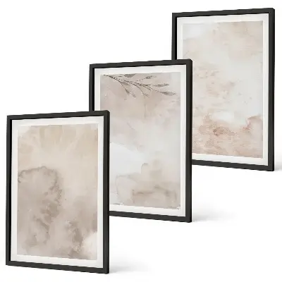 Set di quadri incorniciati con stampa di colori ad acquerello in stile boho