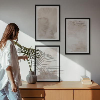 Set di quadri incorniciati Colori ad acquerello boho rovesciati