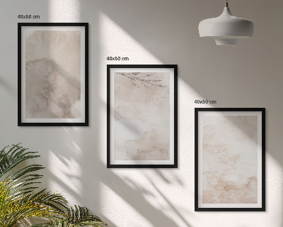 Set di quadri incorniciati Colori ad acquerello boho rovesciati