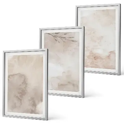 Set di quadri incorniciati con stampa di colori ad acquerello in stile boho