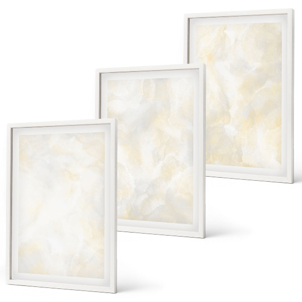Set di 3 quadri Design di pittura dalla texture brillante