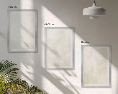Set di 3 quadri con design pittorico dalla texture brillante