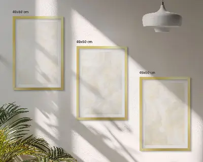 Set di 3 quadri con design pittorico dalla texture brillante