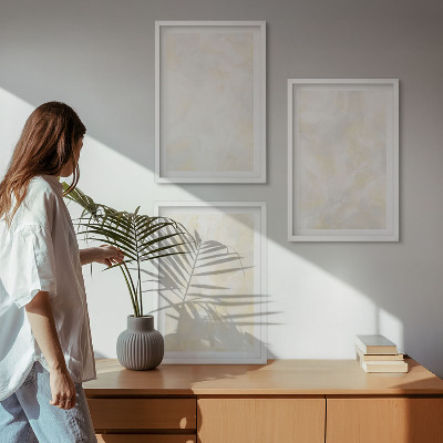 Set di 3 quadri Design di pittura dalla texture brillante