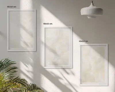 Set di 3 quadri con design pittorico dalla texture brillante