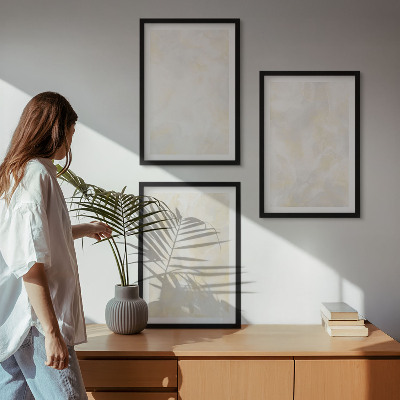 Set di 3 quadri Design di pittura dalla texture brillante