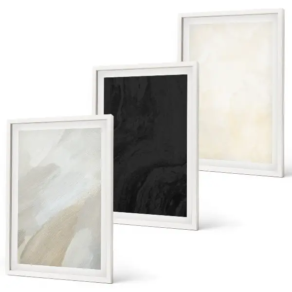 Composizione di quadri con motivi di strutture, ombra e minimalismo