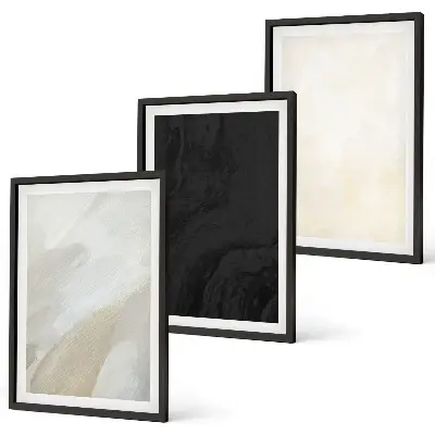 Composizione di quadri con motivi di strutture, ombra e minimalismo
