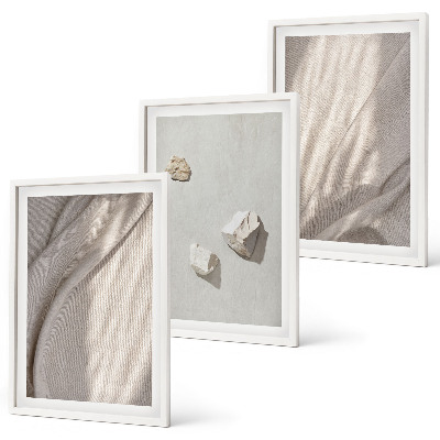 Set di 3 quadri Primi piani della struttura in stile boho
