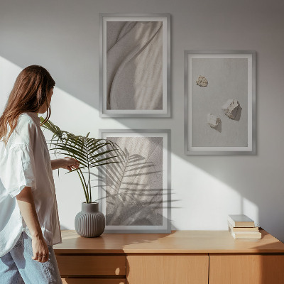 Set di 3 quadri Primi piani della struttura in stile boho