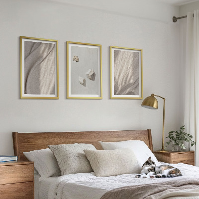 Set di 3 quadri Primi piani della struttura in stile boho