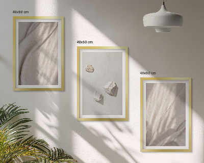 Set di 3 quadri Primi piani della struttura in stile boho