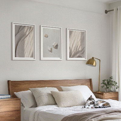 Set di 3 quadri Primi piani della struttura in stile boho