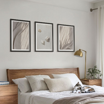 Set di 3 quadri Primi piani della struttura in stile boho