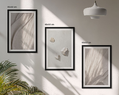 Set di 3 quadri Primi piani della struttura in stile boho
