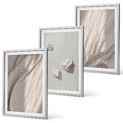 Set di 3 quadri Primi piani della struttura in stile boho