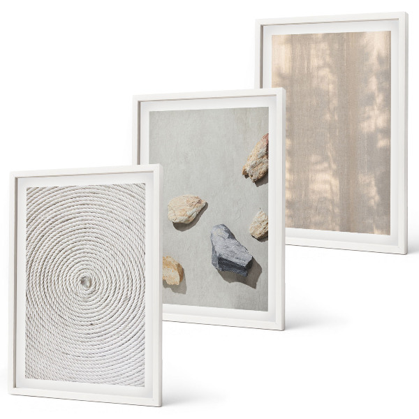 Composizione di quadri Strutture e texture naturali in stile boho