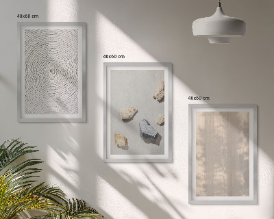 Composizione di quadri Strutture e texture naturali in stile boho