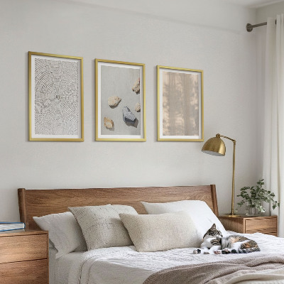 Composizione di quadri Strutture e texture naturali in stile boho