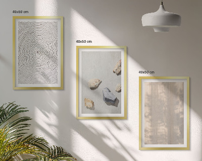 Composizione di quadri Strutture e texture naturali in stile boho