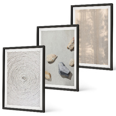 Composizione di quadri Strutture e texture naturali in stile boho