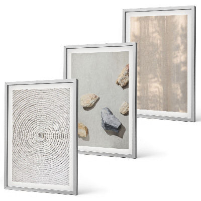 Composizione di quadri Strutture e texture naturali in stile boho