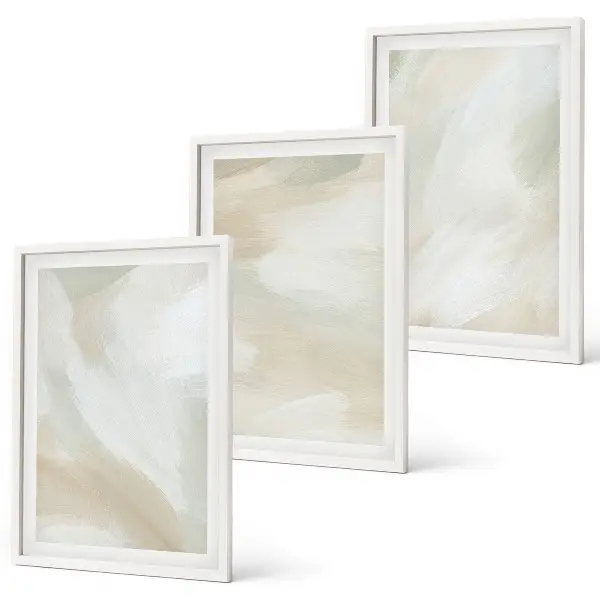 Set di quadri incorniciati con illustrazione a texture pittorica minimalista