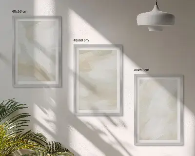 Set di quadri incorniciati con illustrazione a texture pittorica minimalista