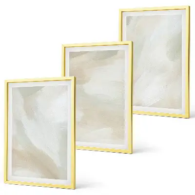 Set di quadri incorniciati con illustrazione a texture pittorica minimalista