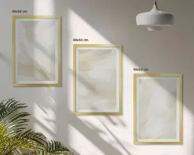Set di quadri incorniciati con illustrazione a texture pittorica minimalista