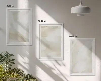 Set di quadri incorniciati con illustrazione a texture pittorica minimalista