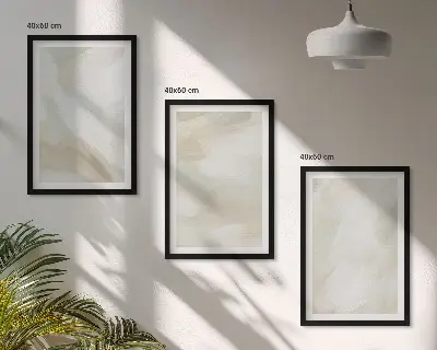 Set di quadri incorniciati con illustrazione a texture pittorica minimalista
