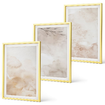 Set di quadri incorniciati foglie acquerellate dai colori pastello