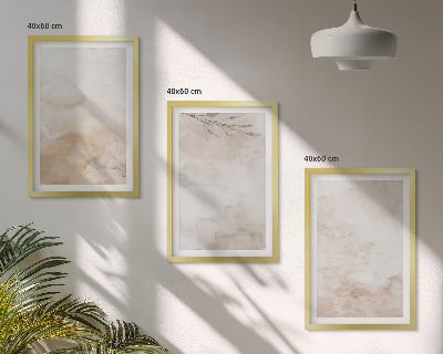 Set di quadri incorniciati foglie acquerellate dai colori pastello