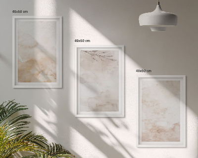 Set di quadri incorniciati foglie acquerellate dai colori pastello