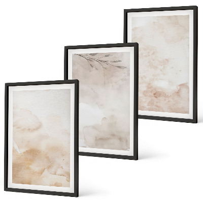 Set di quadri incorniciati foglie acquerellate dai colori pastello