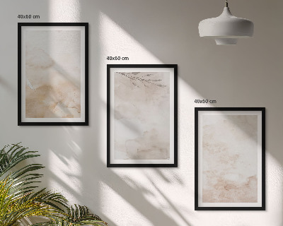 Set di quadri incorniciati foglie acquerellate dai colori pastello