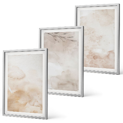 Set di quadri incorniciati foglie acquerellate dai colori pastello