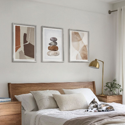 Set di 3 quadri pittura astratta moderna
