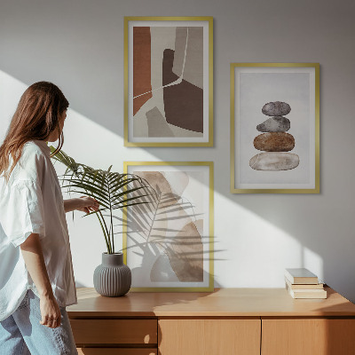 Set di 3 quadri pittura astratta moderna