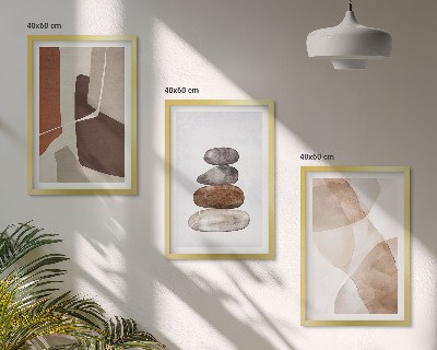 Set di 3 quadri pittura astratta moderna