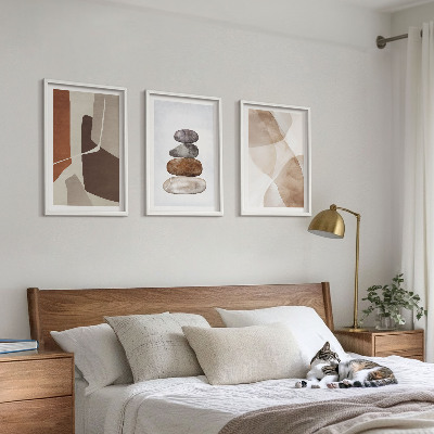 Set di 3 quadri pittura astratta moderna